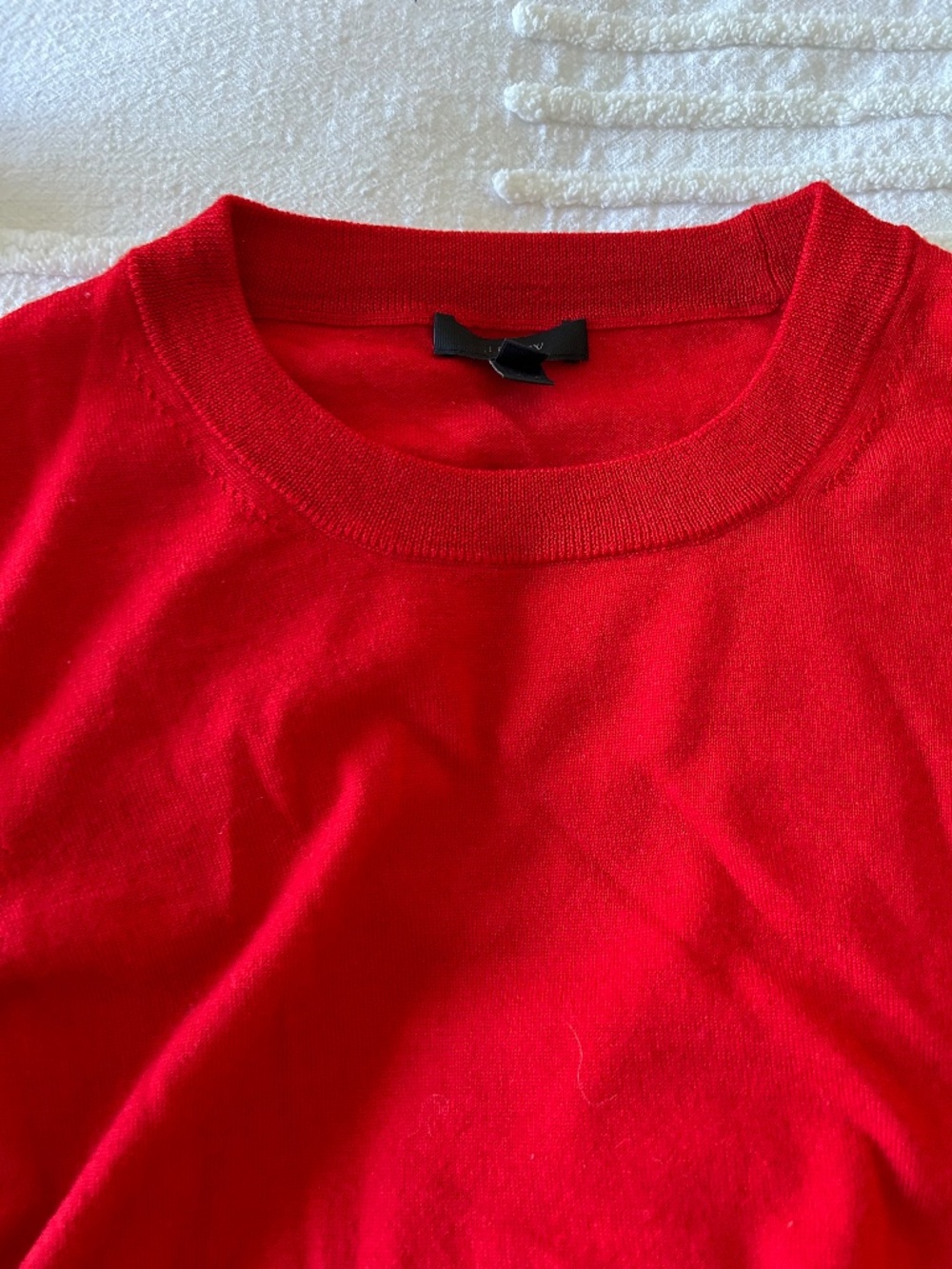 JCrew RED crew neck sweater